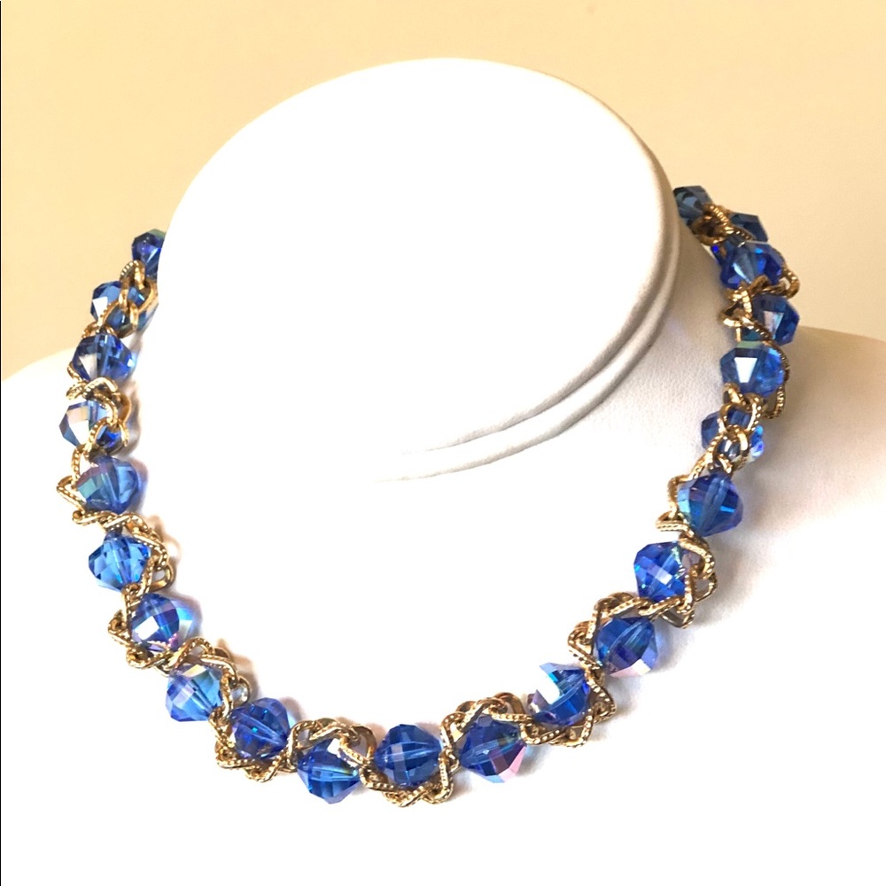 COPY - Vintage Blue Crystal Vendome Necklace